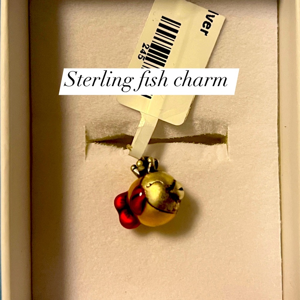 .925 Sterling Fish Charm very cute